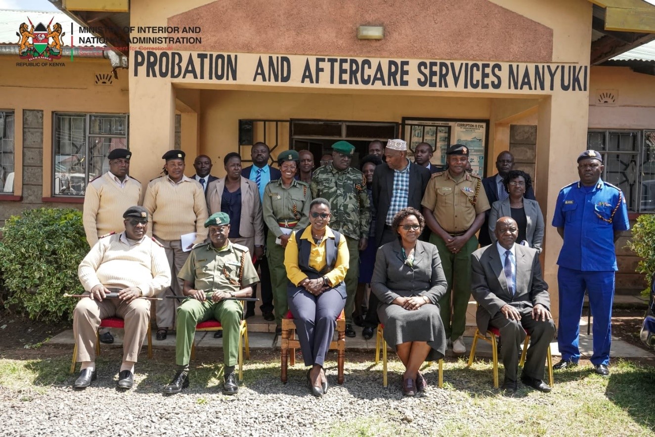 PS Correctional Services Salome Muhia-Beacco (seated, in the middle)