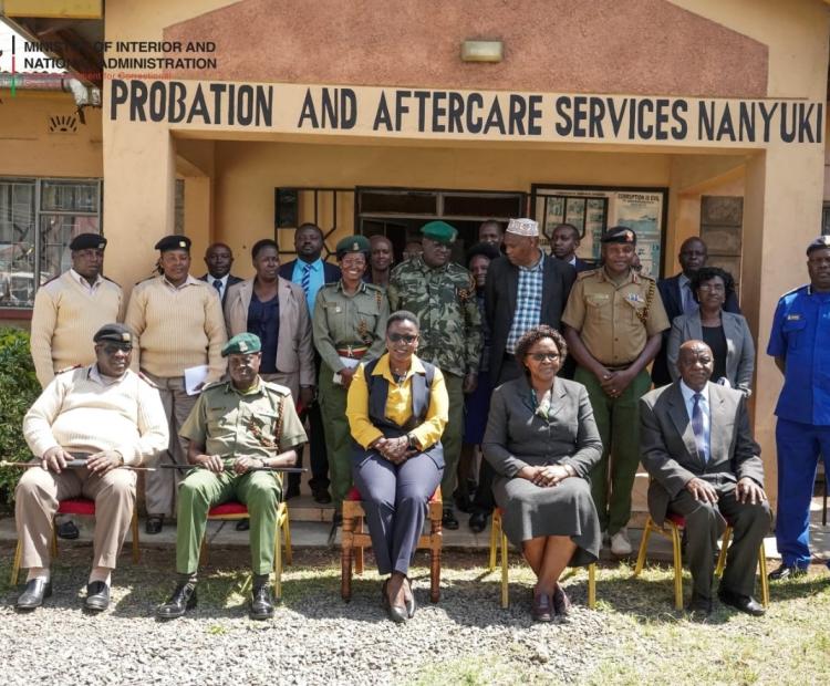 PS Correctional Services Salome Muhia-Beacco (seated, in the middle)