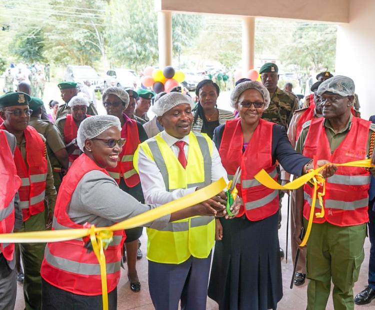 CS Kindiki and PS Salome opening of the Naivasha Maize Miling Plant