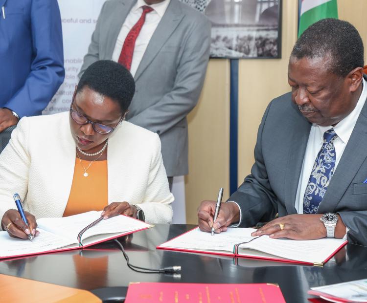 State department for Correctional Services Principal Secretary Dr. Salome Beacco Thursday signed second level performance contract 