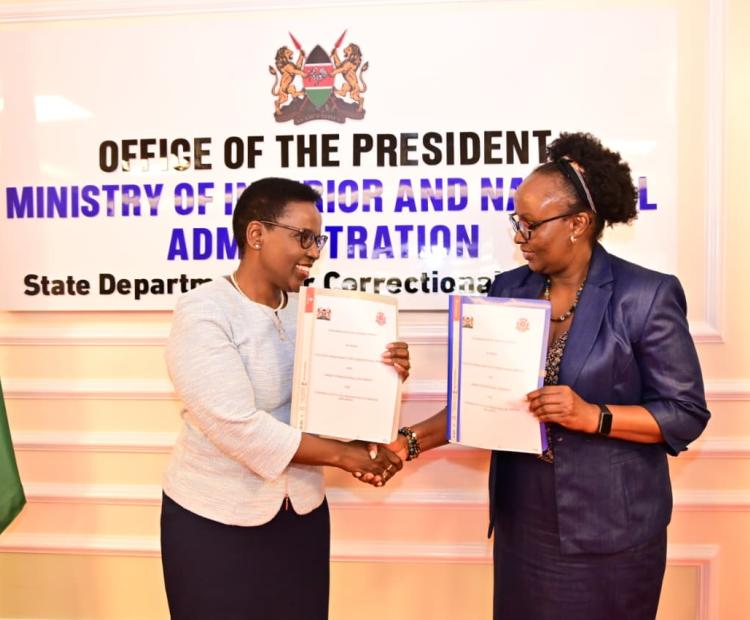 STATE DEPARTMENT FOR CORRECTIONAL SERVICES, AMREF INTERNATIONAL UNIVERSITY SIGN MOU ON MENTAL HEALTH AND WELLNESS